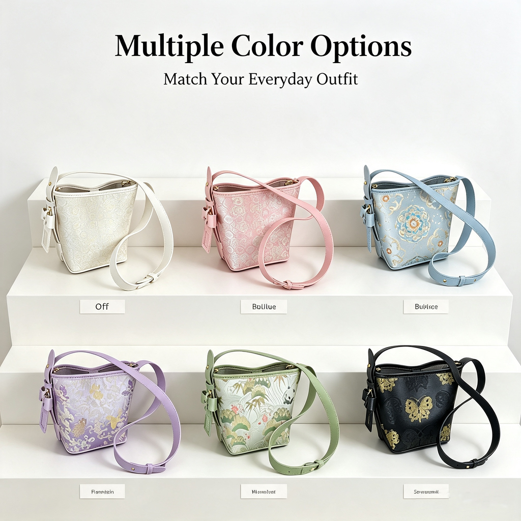 Song Brocade Bucket Bag DIY Kit – Unique Fabric Handbag Making Kit for Women - MyStitchBag