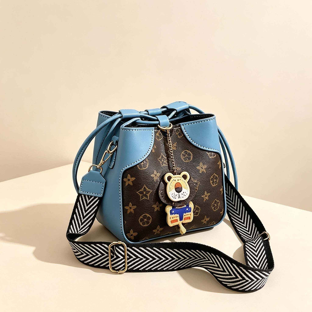 DIY Bucket Bag Making Kit | Handmade Crossbody Bag with Bear Pendant - MyStitchBag