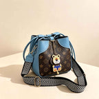 DIY Bucket Bag Making Kit | Handmade Crossbody Bag with Bear Pendant - MyStitchBag