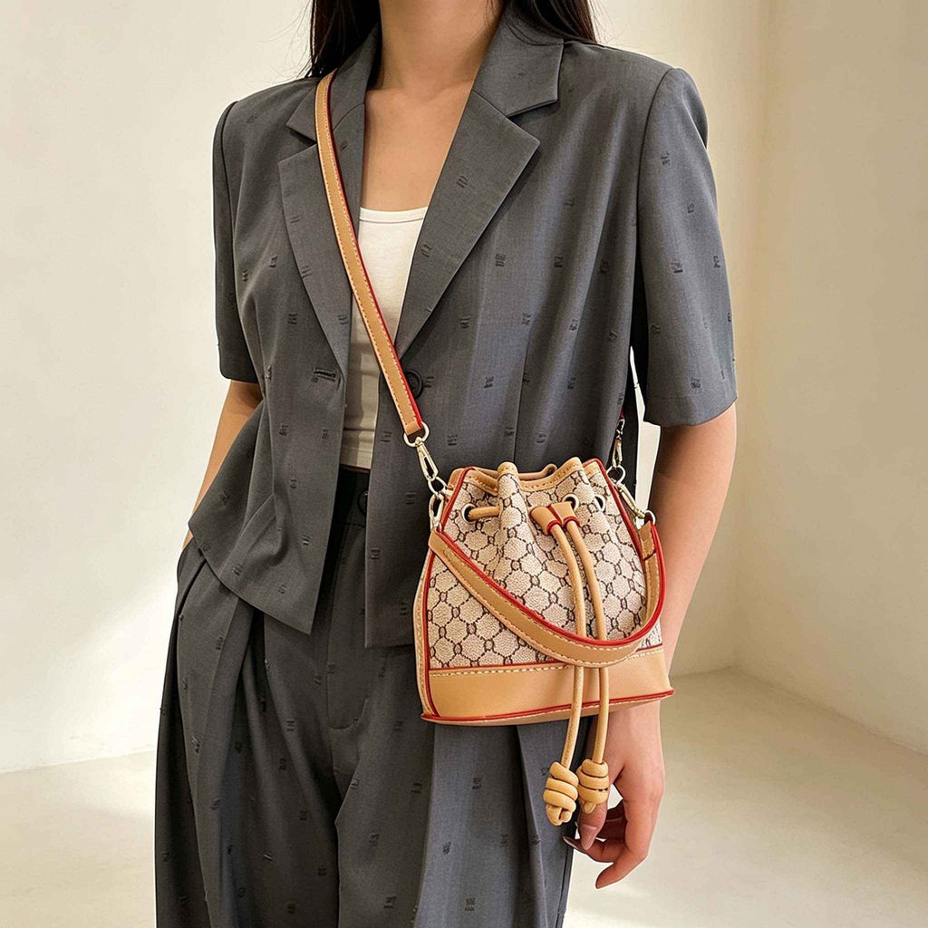 DIY Vintage Print Bucket Bag Kit | Handmade Crossbody Material Pack