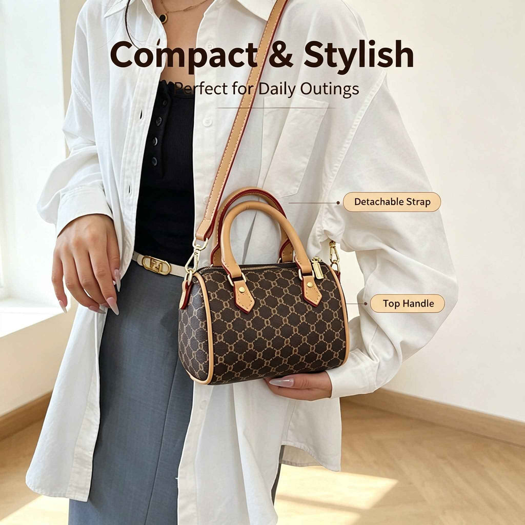 Boston Pillow Bag DIY Craft Kit for Women, Hand‑Woven Material Kit, Shoulder & Crossbody Handbag, Homemade Gift - MyStitchBag
