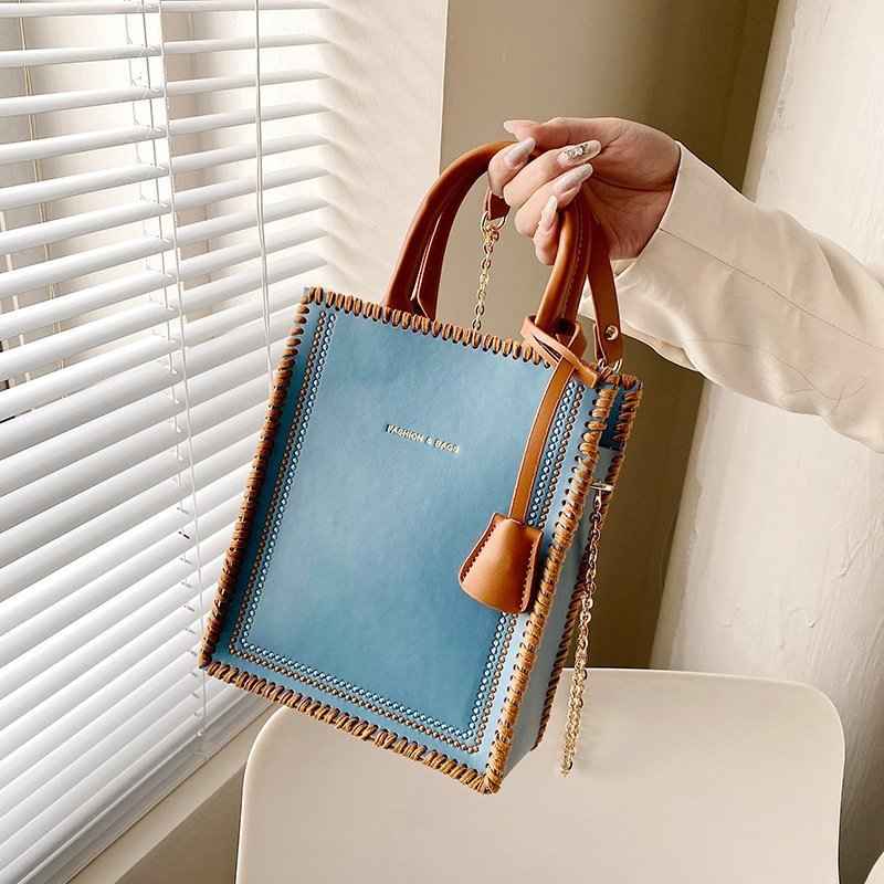 Trendy Small Square Bag DIY Craft Kit, Simple Hand‑Sew Shoulder & Crossbody Handbag for Women - MyStitchBag
