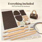 Boston Pillow Bag DIY Craft Kit for Women, Hand‑Woven Material Kit, Shoulder & Crossbody Handbag, Homemade Gift - MyStitchBag