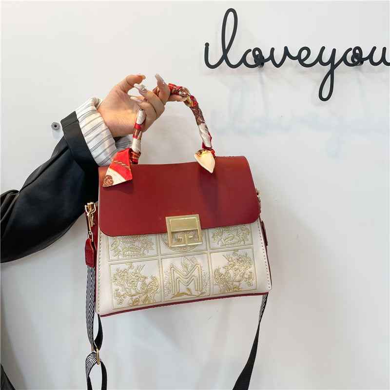 Embroidery Flap Handbag DIY Kit – Retro Handmade Crossbody Bag Making Kit - MyStitchBag