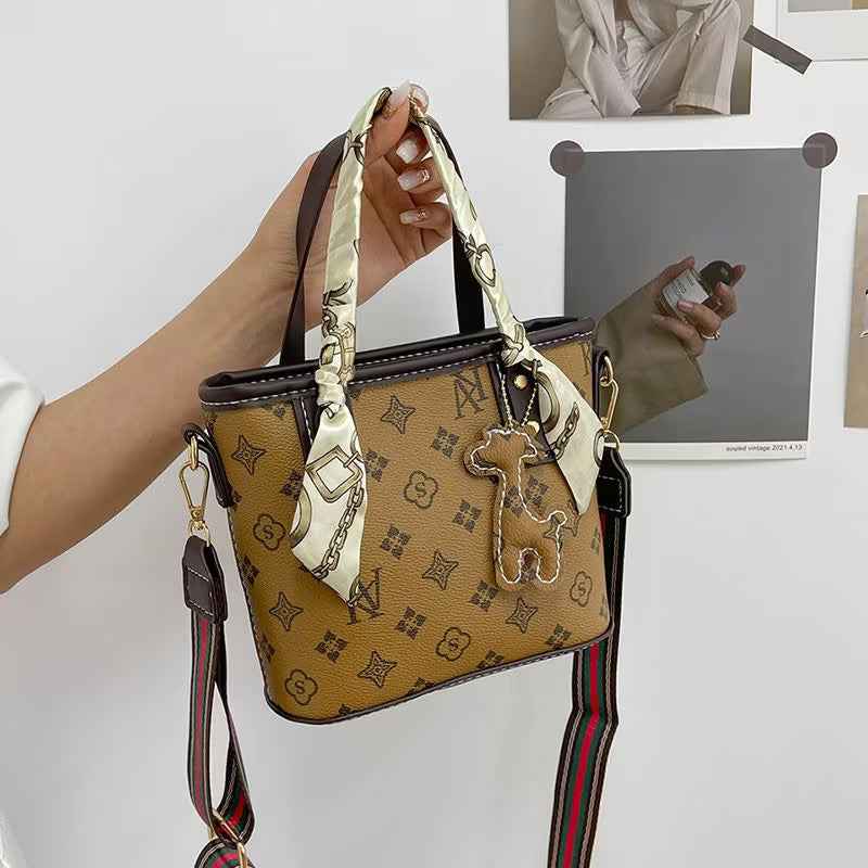 DIY Vintage Printed Mini Bucket Bag Kit | Handmade Crossbody Material Pack - MyStitchBag