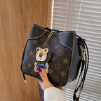 DIY Bucket Bag Making Kit | Handmade Crossbody Bag with Bear Pendant - MyStitchBag