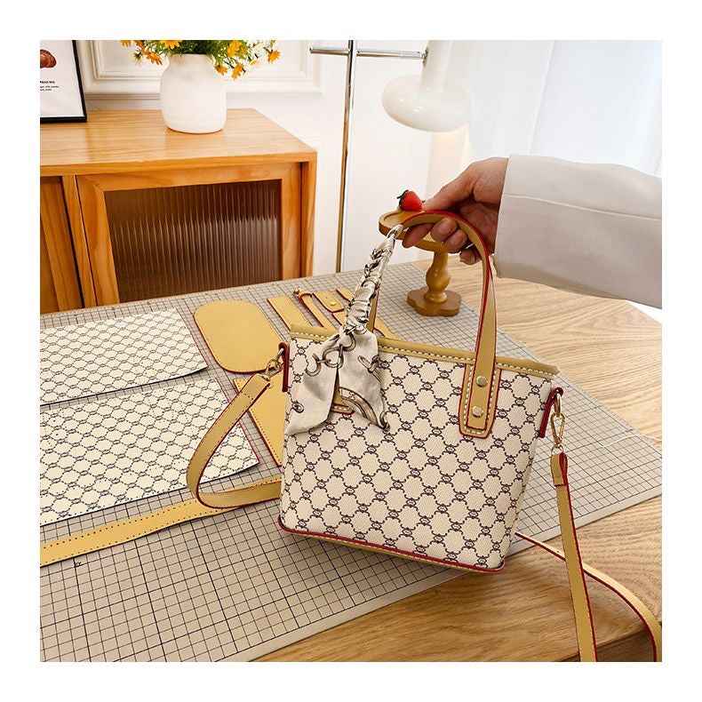 DIY Vintage Print Mini Tote Bag Kit | Handmade Crossbody Material Pack - MyStitchBag