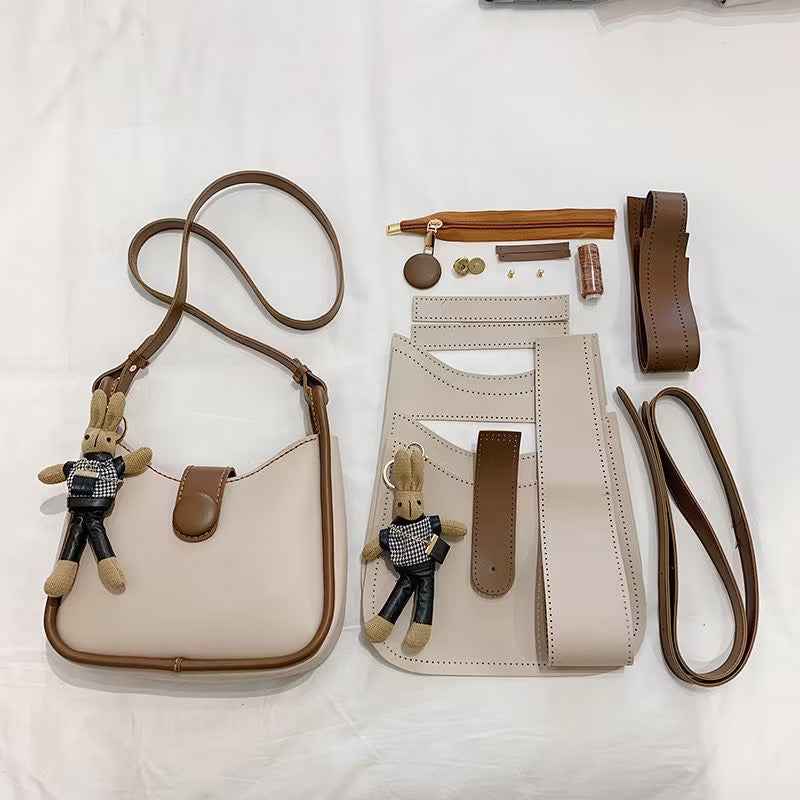 DIY Two-Tone Hobo Shoulder Bag Kit | Handmade Crossbody Material Pack