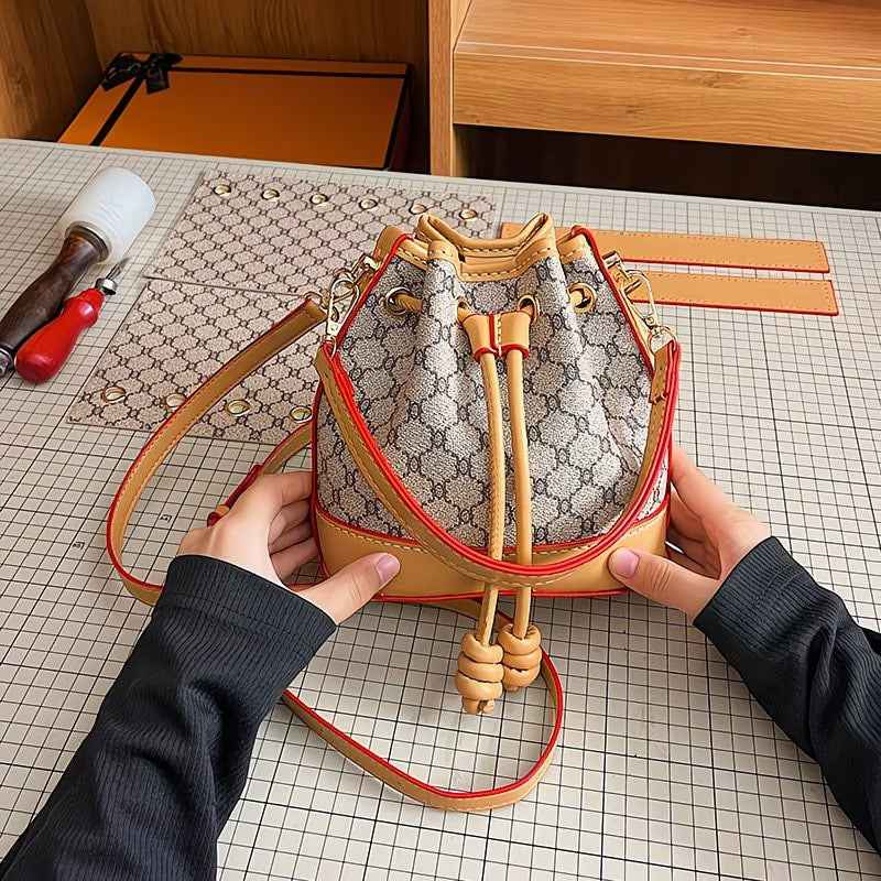 DIY Vintage Print Bucket Bag Kit | Handmade Crossbody Material Pack