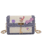 DIY Cute Fluffy Cartoon Flap Crossbody Bag Kit | Handmade Bag Material Pack