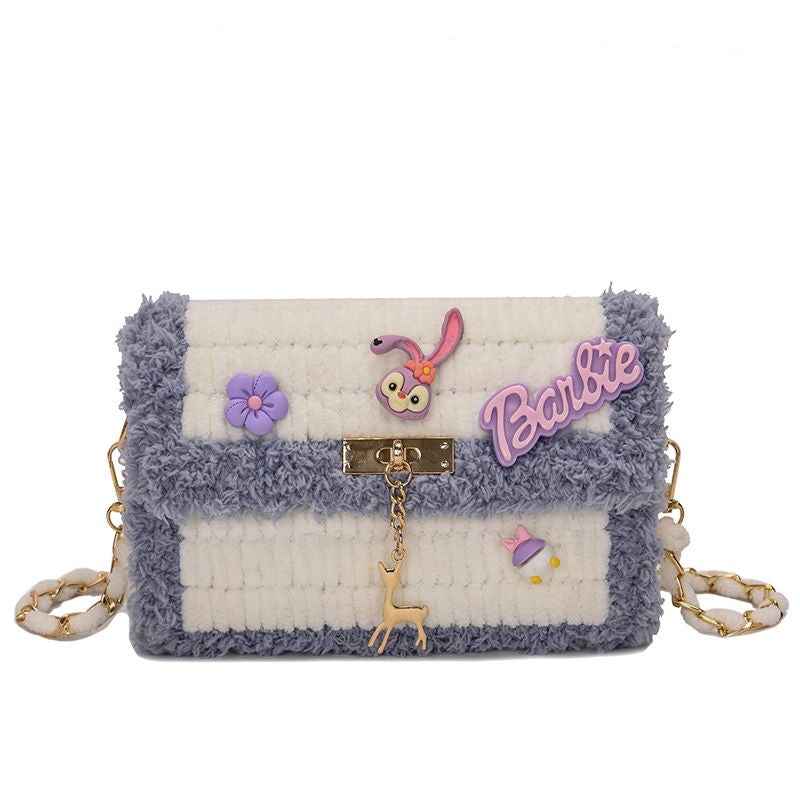DIY Cute Fluffy Cartoon Flap Crossbody Bag Kit | Handmade Bag Material Pack