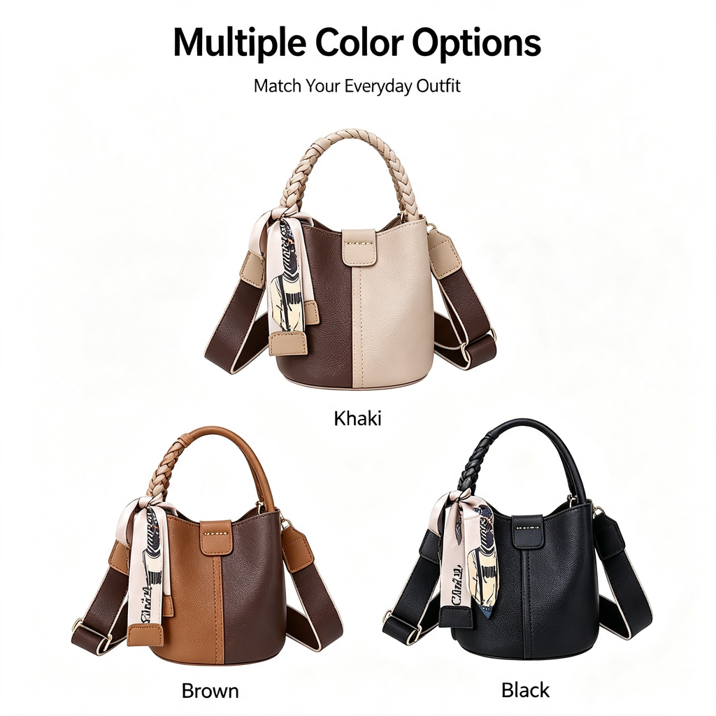 Two-Tone Bucket Bag DIY Kit – Vintage Handmade Crossbody Bag Making Kit - MyStitchBag