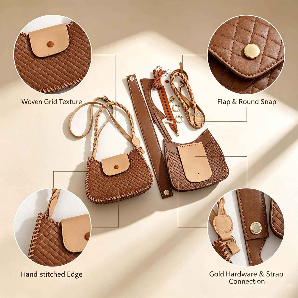 DIY Woven Saddle Crossbody Bag Kit | Handmade Shoulder Bag Material Pack