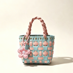 Plaid Basket Bag DIY Kit – Make Your Own Handmade Woven Shoulder Bag | Beginner Craft Kit - MyStitchBag