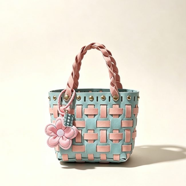 Plaid Basket Bag DIY Kit – Make Your Own Handmade Woven Shoulder Bag | Beginner Craft Kit - MyStitchBag Hover Image
