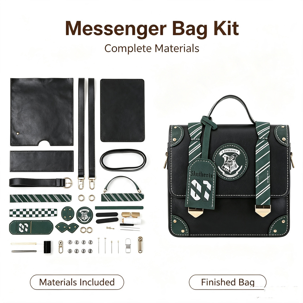 British College Style Bag DIY Kit – Classic Handmade Messenger Bag Making Project - MyStitchBag