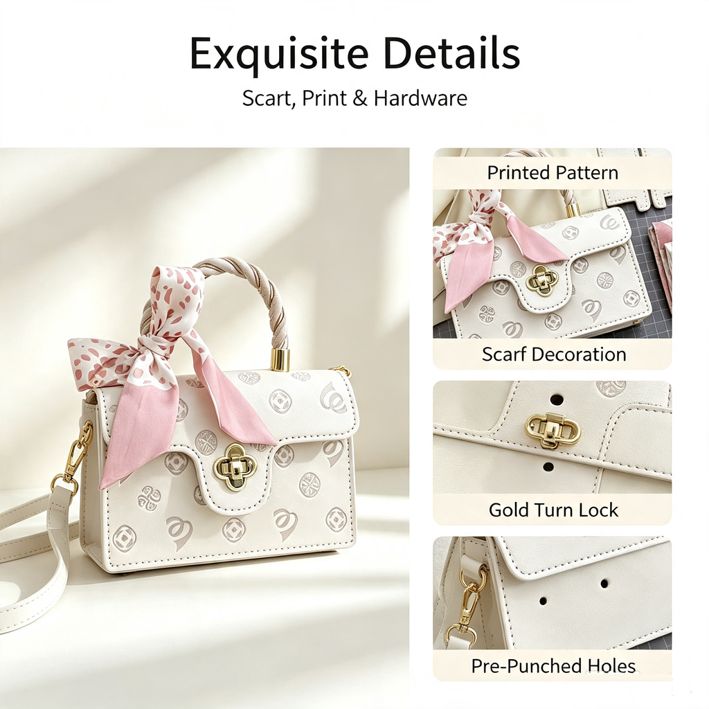 Cherry Blossom Crossbody Bag DIY Kit – Make Your Own Handmade Mini Bag | Beginner Friendly Craft Kit - MyStitchBag