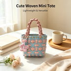 Plaid Basket Bag DIY Kit – Make Your Own Handmade Woven Shoulder Bag | Beginner Craft Kit - MyStitchBag