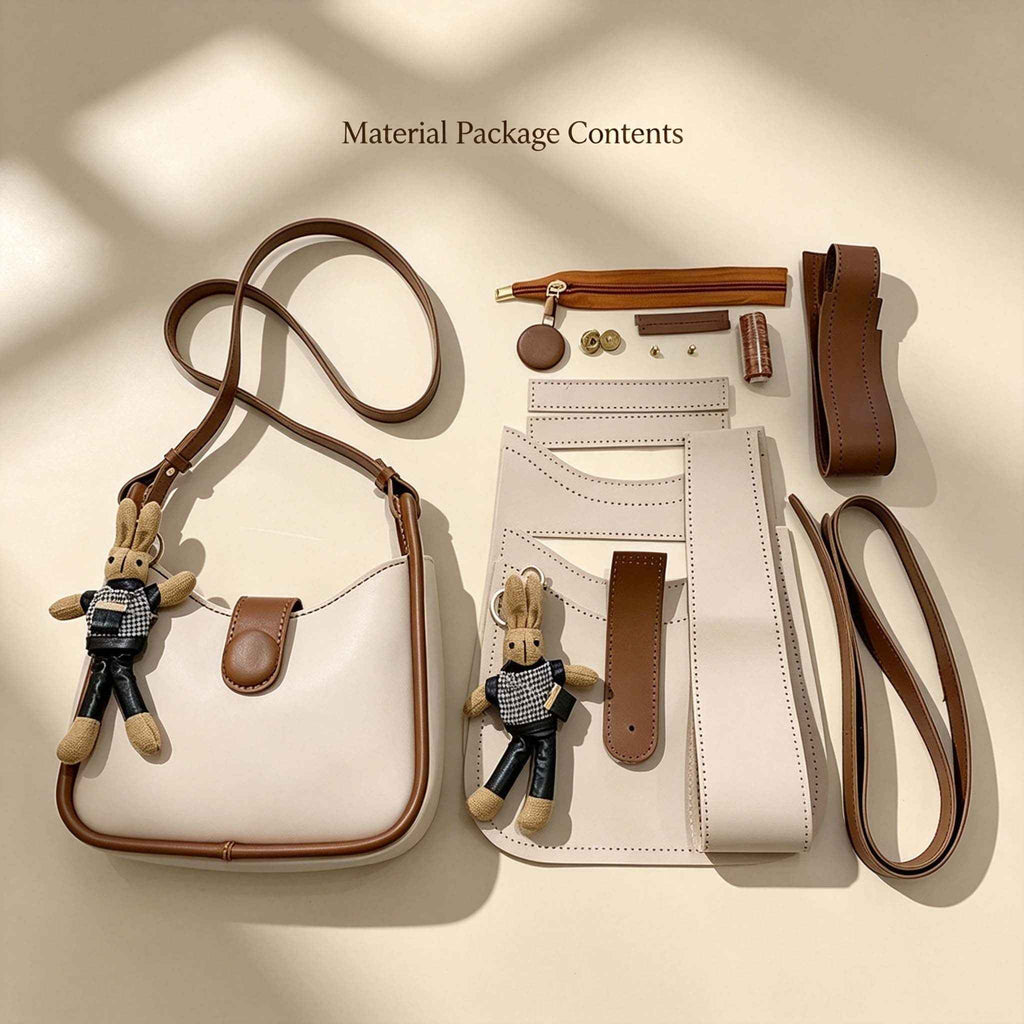 DIY Two-Tone Hobo Shoulder Bag Kit | Handmade Crossbody Material Pack
