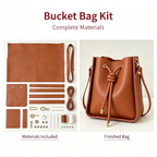Drawstring Bucket Bag DIY Kit – Handmade Shoulder Bag Making Kit with Step-by-Step Tutorial - MyStitchBag