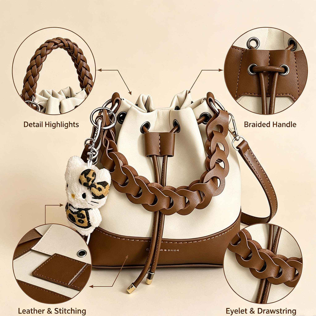 DIY Two-tone Bucket Bag Kit | Handmade Crossbody Bag Material Pack