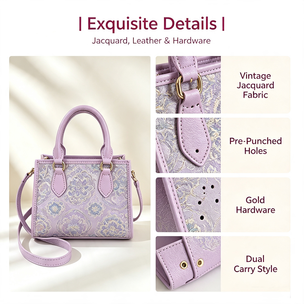 Traditional Pattern Tote Bag DIY Kit – Handmade Shoulder Bag Craft Kit - MyStitchBag