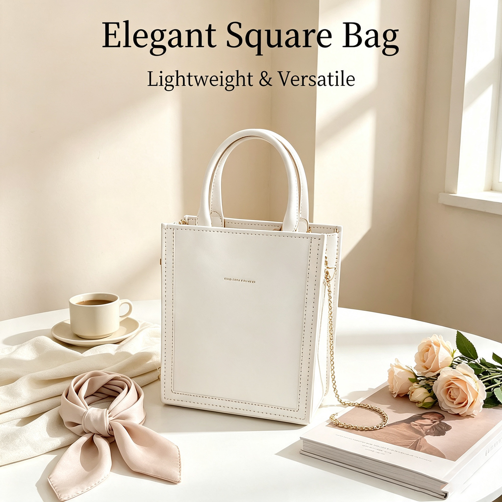 Trendy Small Square Bag DIY Craft Kit, Simple Hand‑Sew Shoulder & Crossbody Handbag for Women - MyStitchBag