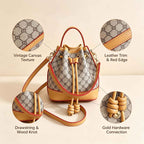 DIY Vintage Print Bucket Bag Kit | Handmade Crossbody Material Pack