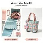 Plaid Basket Bag DIY Kit – Make Your Own Handmade Woven Shoulder Bag | Beginner Craft Kit - MyStitchBag