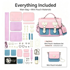 Heart-Shaped Crossbody Bag DIY Kit – Create Your Own Handmade Mini Shoulder Bag | Beginner Sewing Kit - MyStitchBag