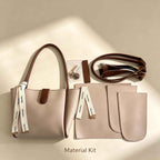 DIY Contrast Color Tote Bag Kit | Handmade Shoulder Bag Material Pack