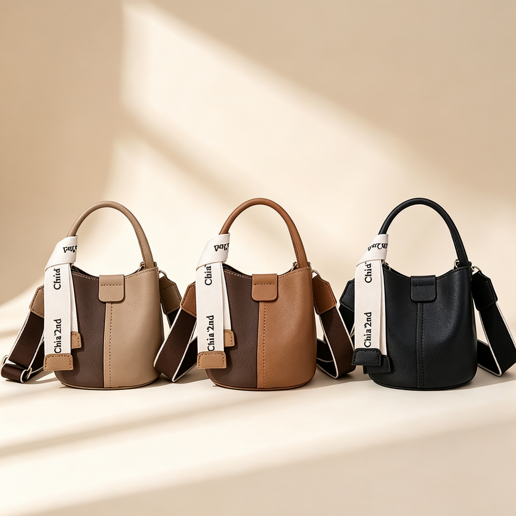 Two-Tone Bucket Bag DIY Kit – Vintage Handmade Crossbody Bag Making Kit - MyStitchBag