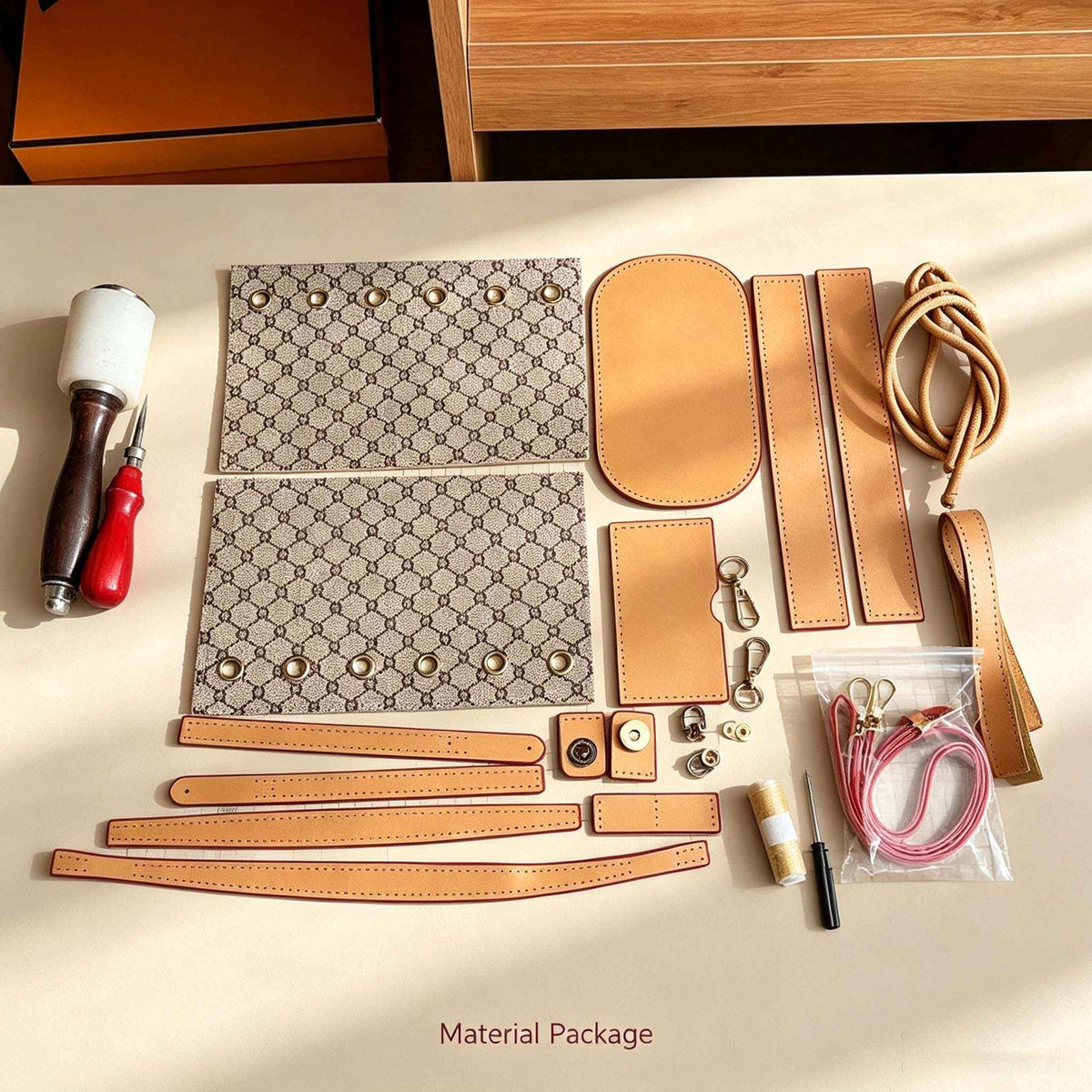 DIY Vintage Print Bucket Bag Kit | Handmade Crossbody Material Pack