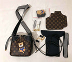 DIY Bucket Bag Making Kit | Handmade Crossbody Bag with Bear Pendant - MyStitchBag