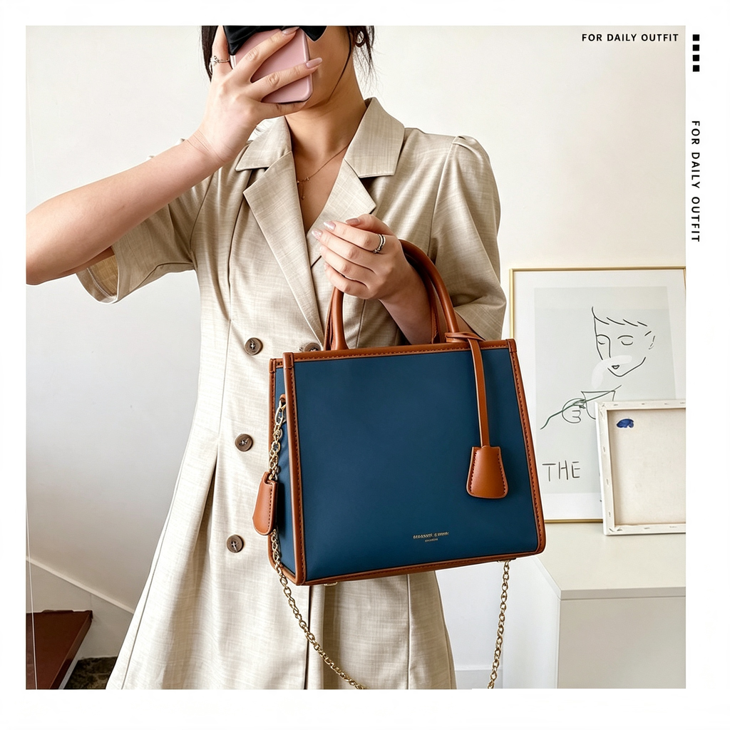 Trendy Small Square Bag DIY Craft Kit, Simple Hand‑Sew Shoulder & Crossbody Handbag for Women - MyStitchBag