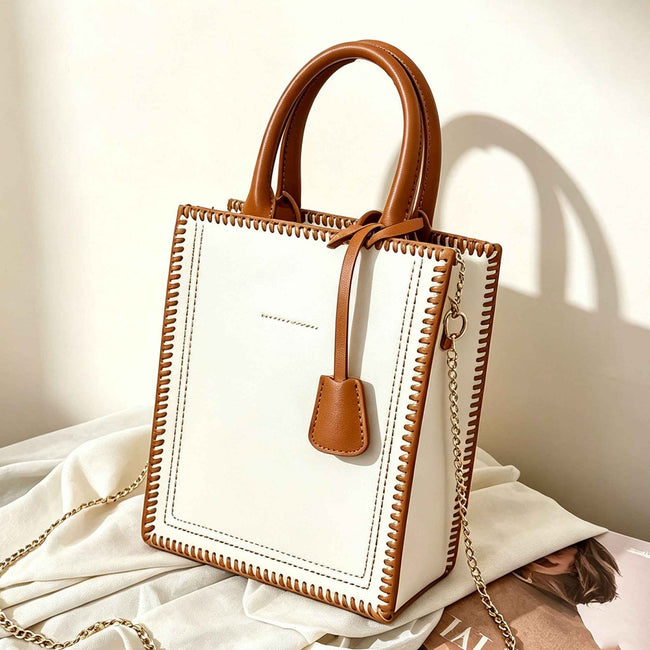 Trendy Small Square Bag DIY Craft Kit, Simple Hand‑Sew Shoulder & Crossbody Handbag for Women - MyStitchBag Hover Image