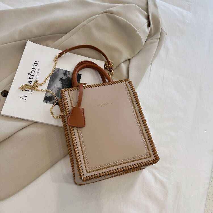 Trendy Small Square Bag DIY Craft Kit, Simple Hand‑Sew Shoulder & Crossbody Handbag for Women - MyStitchBag