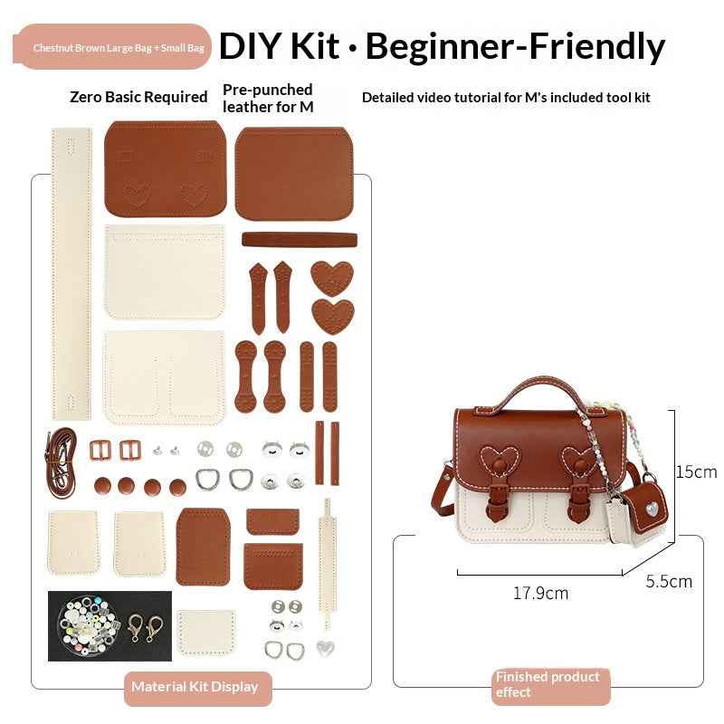 Heart-Shaped Crossbody Bag DIY Kit – Create Your Own Handmade Mini Shoulder Bag | Beginner Sewing Kit - MyStitchBag