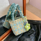 Plaid Basket Bag DIY Kit – Make Your Own Handmade Woven Shoulder Bag | Beginner Craft Kit - MyStitchBag