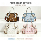 DIY Vintage Printed Mini Bucket Bag Kit | Handmade Crossbody Material Pack - MyStitchBag