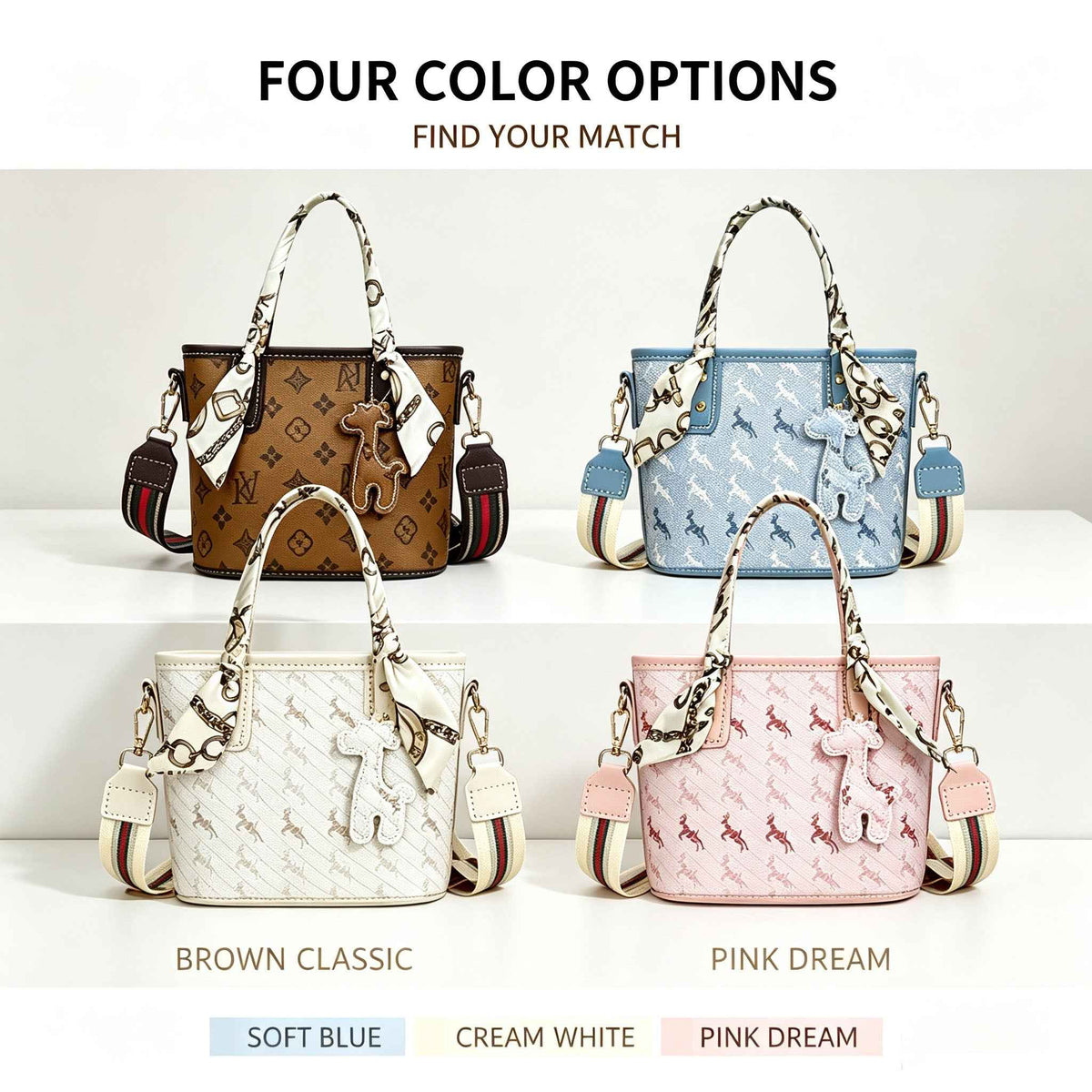 DIY Vintage Printed Mini Bucket Bag Kit | Handmade Crossbody Material Pack - MyStitchBag