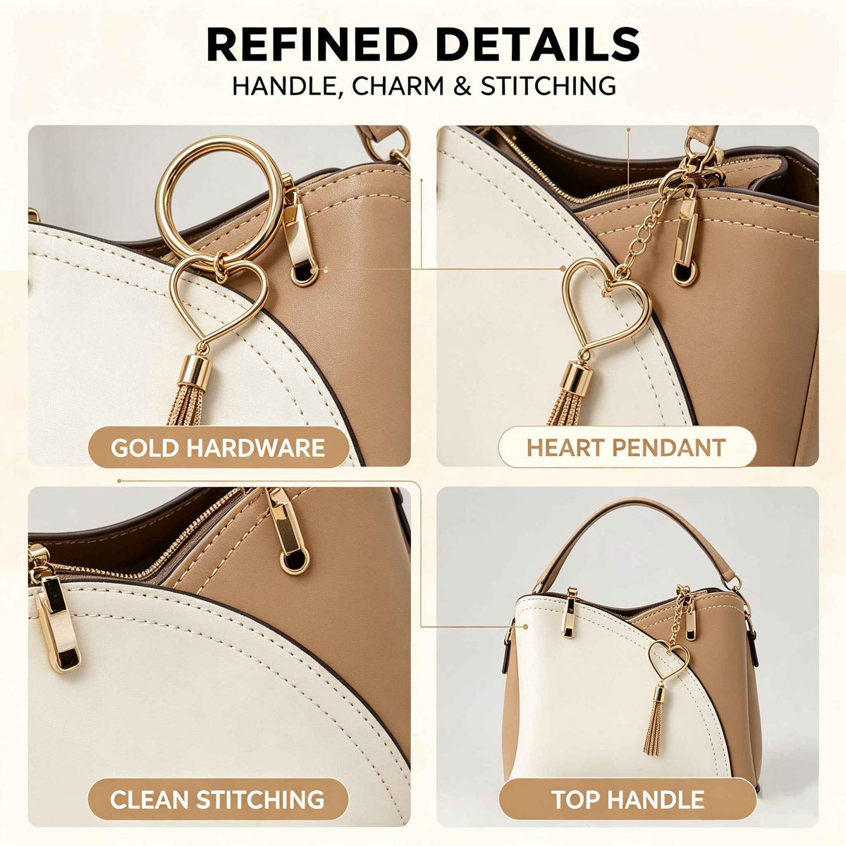 DIY Two-Tone Shell Handbag Kit | Handmade Crossbody Material Pack - MyStitchBag