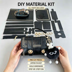 DIY Pink Argyle Cylinder Mini Bag Kit | Handmade Crossbody Material Pack - MyStitchBag