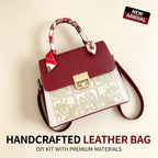 Embroidery Flap Handbag DIY Kit – Retro Handmade Crossbody Bag Making Kit - MyStitchBag