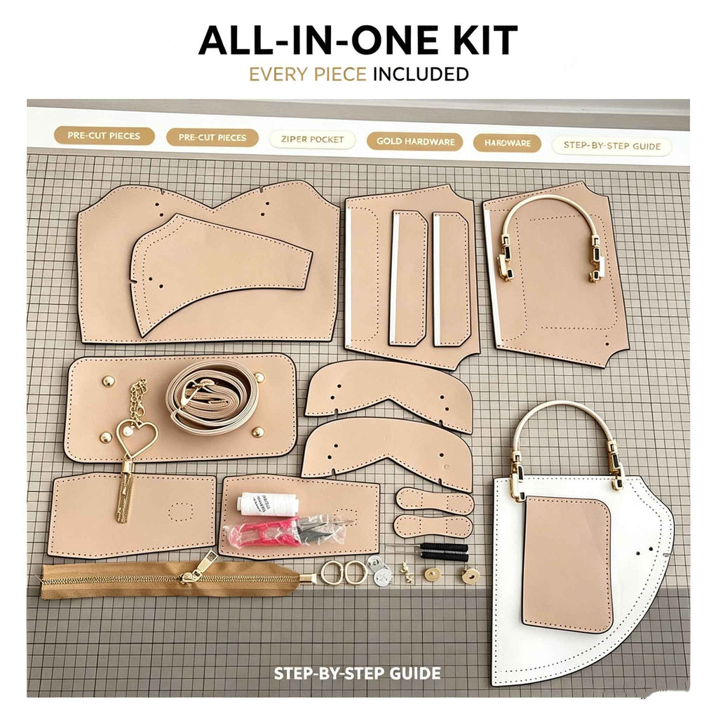 DIY Two-Tone Shell Handbag Kit | Handmade Crossbody Material Pack - MyStitchBag