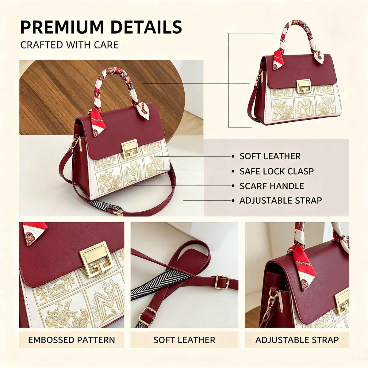 Embroidery Flap Handbag DIY Kit – Retro Handmade Crossbody Bag Making Kit - MyStitchBag