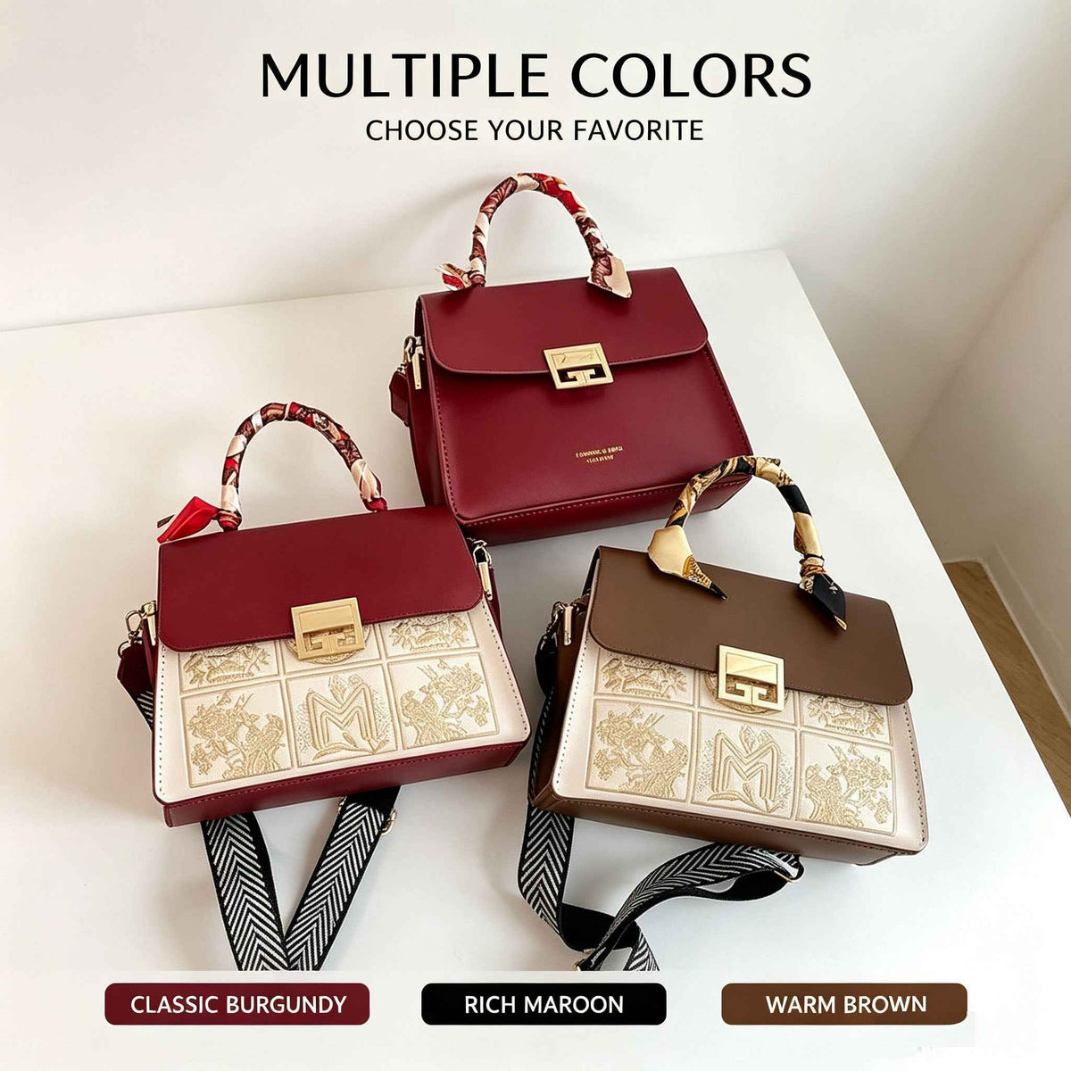 Embroidery Flap Handbag DIY Kit – Retro Handmade Crossbody Bag Making Kit - MyStitchBag
