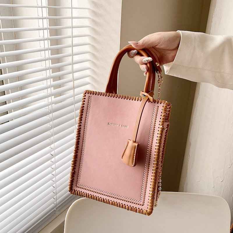 Trendy Small Square Bag DIY Craft Kit, Simple Hand‑Sew Shoulder & Crossbody Handbag for Women - MyStitchBag