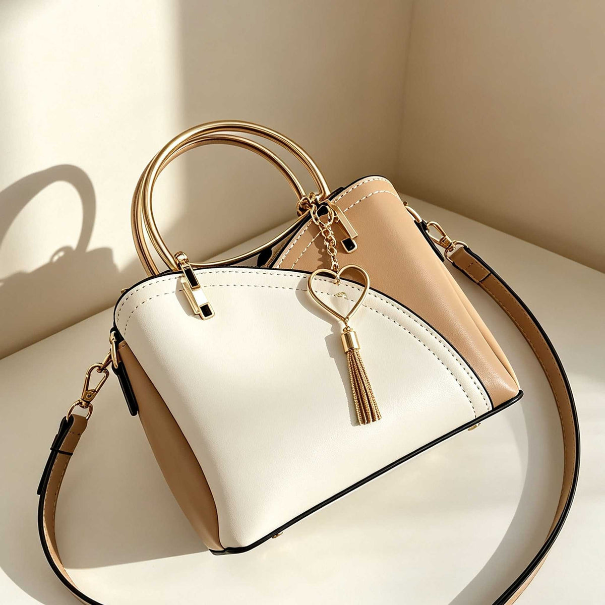 DIY Two-Tone Shell Handbag Kit | Handmade Crossbody Material Pack - MyStitchBag