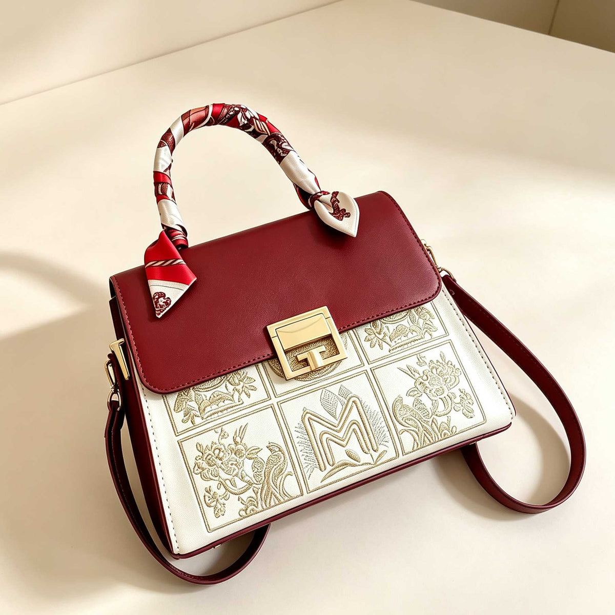 Embroidery Flap Handbag DIY Kit – Retro Handmade Crossbody Bag Making Kit - MyStitchBag